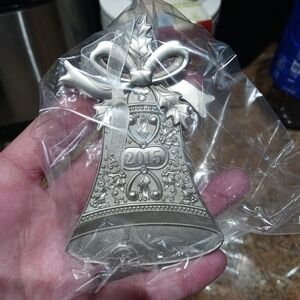 2015 HALLMARK KEEPSAKE ORNAMENT ~CHRISTMAS BELLS~ SILVER METAL, DATED NIB